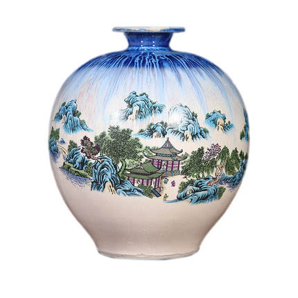 Kompatibelt porslin Jahrriesnge  till kiln change cracked glaze pomegranate flower vase cna0443 