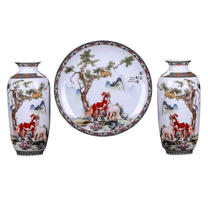 Kompatibelt porslin Jahrriesnge  till vase set three pieces cna0566 