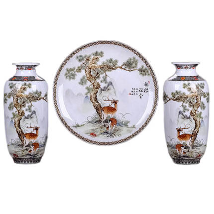 Kompatibelt porslin Jahrriesnge  till vase set three pieces cna0567 