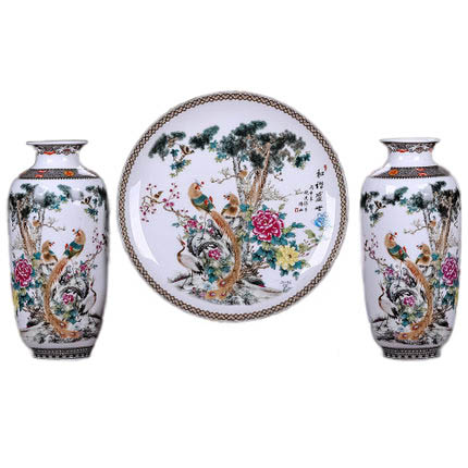 Kompatibelt porslin Jahrriesnge  till vase set three pieces cna0569 