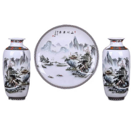 Kompatibelt porslin Jahrriesnge  till vase set three pieces cna0571 