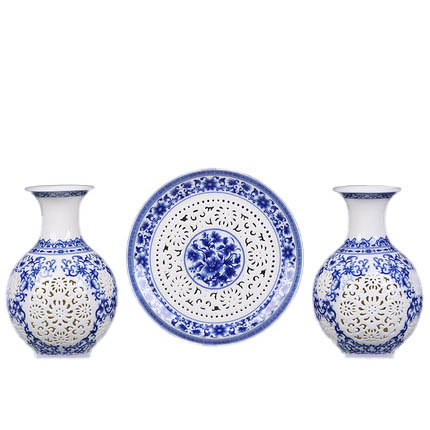 Kompatibelt porslin Jahrriesnge  till hollow  vase set 3 pcs cna0907 