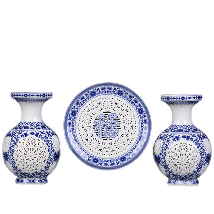 Kompatibelt porslin Jahrriesnge  till hollow  vase set 3 pcs cna0908 