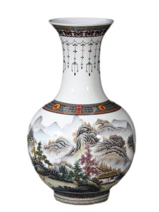 Kompatibelt porslin Jahrriesnge  till landscape vase cna0923 