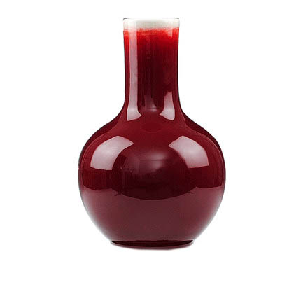 Kompatibelt porslin Jahrriesnge  till crack glaze red vase cna0943 