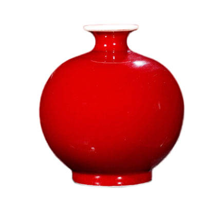 Kompatibelt porslin Jahrriesnge  till crack glaze red vase cna0945 