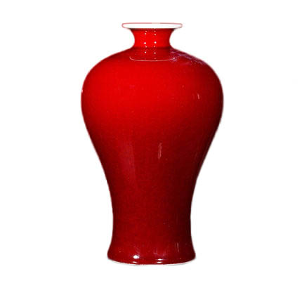 Kompatibelt porslin Jahrriesnge  till crack glaze red vase cna0946 