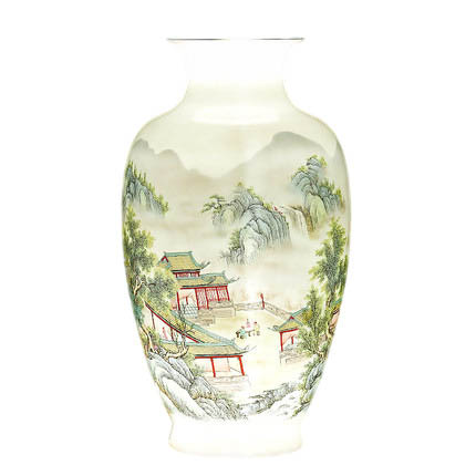 Kompatibelt porslin Jahrriesnge  till colorful landscape vase cna1002 