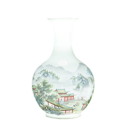 Kompatibelt porslin Jahrriesnge  till colorful landscape vase cna1006 