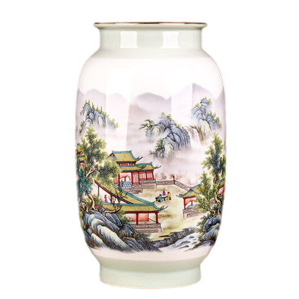 Kompatibelt porslin Jahrriesnge  till colorful landscape vase cna1008 