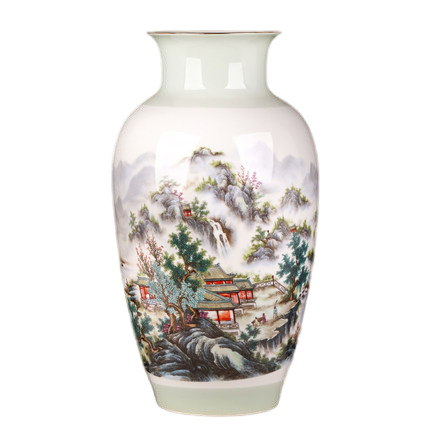 Kompatibelt porslin Jahrriesnge  till colorful landscape vase cna1009 