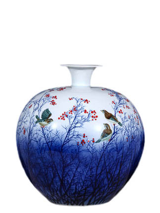 Kompatibelt porslin Jahrriesnge  till flowers and birds vase cna1114 