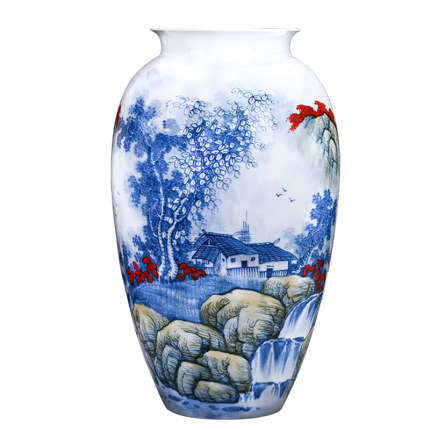 Kompatibelt porslin Jahrriesnge  till hand painted big vase cna1139 