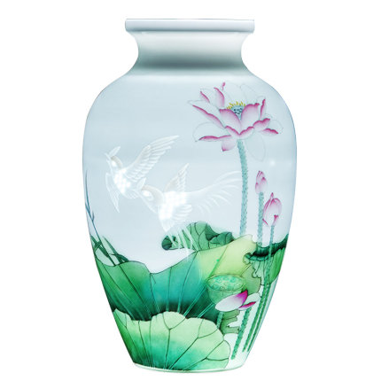 Kompatibelt porslin Jahrriesnge  till lotus flower vase cna1283 