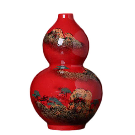 Kompatibelt porslin Jahrriesnge  till red landscape vase cna1353 