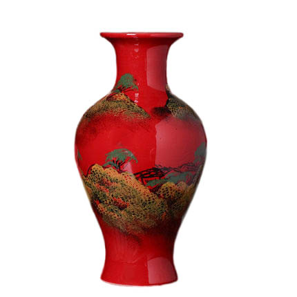 Kompatibelt porslin Jahrriesnge  till red landscape vase cna1354 