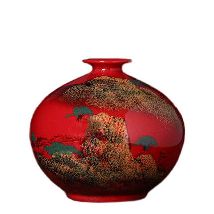 Kompatibelt porslin Jahrriesnge  till red landscape vase cna1355 