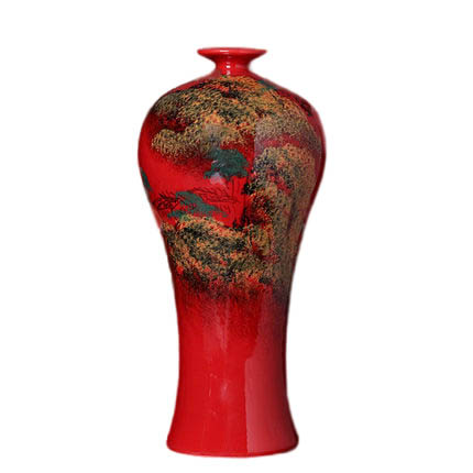 Kompatibelt porslin Jahrriesnge  till red landscape vase cna1356 