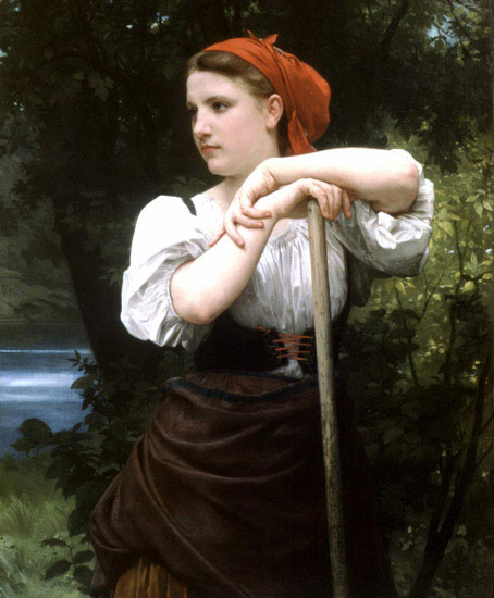 Kompatibelt Porträtt Jahrriesnge  till William Adolphe Bouguereau lpf11894 